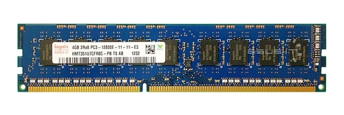 RAM-geheugen 1x 4GB Hynix ECC UNBUFFERED DDR3 2Rx8 1600MHz PC3-12800 UDIMM | HMT351U7CFR8C-PB