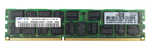 RAM Geheugen 1x 4GB Samsung ECC REGISTERED DDR3 1066MHz PC3-8500 RDIMM | M393B5173DZ1-CF8