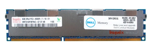 RAM-geheugen 1x 8GB Hynix ECC REGISTERED DDR3 1066MHz PC3-8500 RDIMM | HMT31GR7BFR4C-G7
