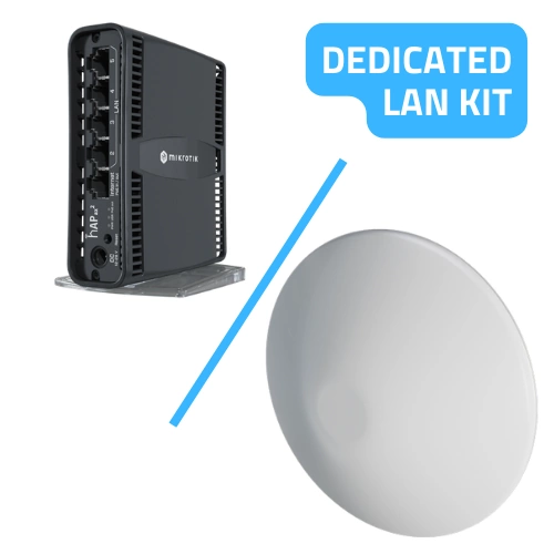 Speciale Mikrotik-kit voor het bouwen van een LAN op een externe locatie