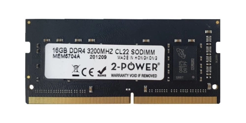 RAM-geheugen 1x 16GB 2-POWER SO-DIMM DDR4 3200MHz PC4-25600 | MEM5704A