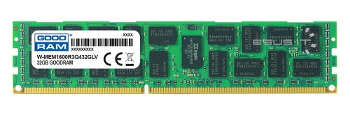 RAM-geheugen 1x 32GB GoodRAM ECC REGISTERED DDR3 4Rx4 1600MHz PC3-12800 RDIMM | W-MEM1600R3Q432GLV