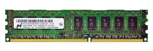 RAM-geheugen 1x 2GB Micron ECC UNBUFFERED DDR3 1333MHz PC3-10600 UDIMM | MT18JSF25672AZ-1G4