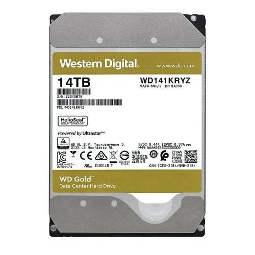 Harde schijf Western Digital GOLD 3.5'' HDD 14000GB 7200RPM SATA 6Gb/s 512MB | WD141KRYZ