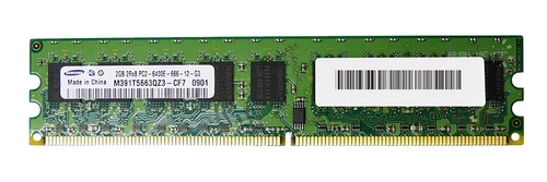 RAM-geheugen 1x 2GB Samsung ECC UNBUFFERED DDR2 800MHz PC2-6400 UDIMM | M391T5663QZ3-CF7