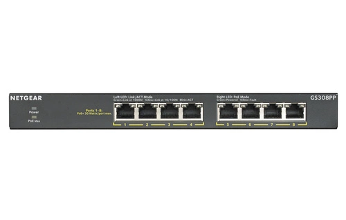 Schakelaar Netgear GS308PP-100EUS 8x 1Gb 83 W PoE+