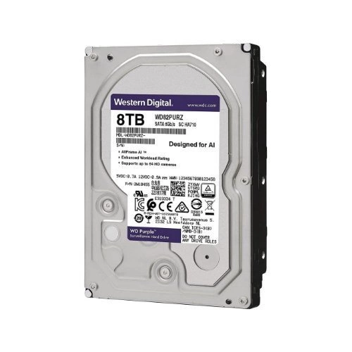 Harde schijf Western Digital PURPLE 3.5'' HDD 8000GB 7200RPM SATA 6Gb/s 256MB | WD82PURZ