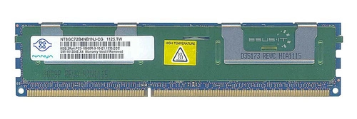 RAM-geheugen 1x 8GB Nanya ECC REGISTERED DDR3 1066MHz PC3-10600 RDIMM | NT8GC72B4NB1NJ-CG