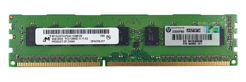 RAM-geheugen 1x 4GB Micron ECC UNBUFFERED DDR3 1600MHz PC3-12800 UDIMM | MT18JSF51272AZ-1G6