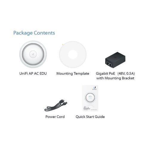 Toegangspunt Ubiquiti UAP-AC-EDU 2.4 GHz | 5 GHz 1300 Mbps 802.11a/b/g/n/ac