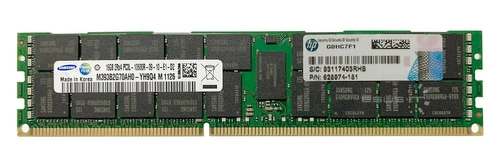 RAM-geheugen 1x 16GB Samsung ECC REGISTERED DDR3 2Rx4 1333MHz PC3-10600 RDIMM | M393B2G70AH0-YH9