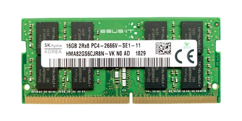 RAM-geheugen 1x 16GB Hynix SO-DIMM DDR4 2666MHz PC4-21300 | HMA82GS6CJR8N-VK