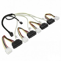 Delock Cable Mini SAS HD | 4 x SAS + power + Sideband 0.5m | 83390
