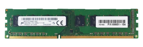 RAM-geheugen 1x 8GB Micron NON-ECC UNBUFFERED DDR3 1600MHz PC3-12800 UDIMM | MT16JTF1G64AZ-1G6