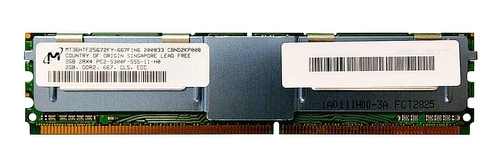 RAM-geheugen 1x 2GB Micron ECC FULLY BUFFERED DDR2 667MHz PC2-5300 FBDIMM | MT36HTF25672FY-667F1N6