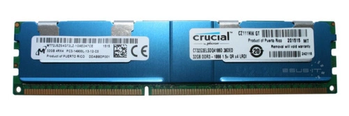 RAM-geheugen 1x 32GB Crucial ECC LOAD REDUCED DDR3 1866MHz PC3-14900 LRDIMM | CT32G3ELSDQ4186D.36DED