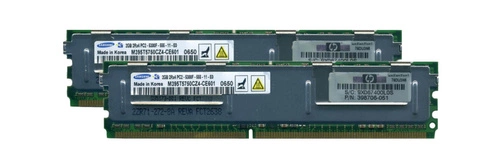 RAM-geheugen 2x 2GB HP Proliant & Workstation DDR2 667MHz FULLY BUFFERED | 397413-B21
