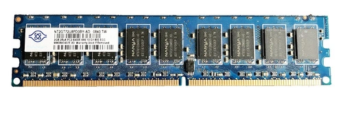 RAM-geheugen 1x 2GB Nanya ECC UNBUFFERED DDR2 800MHz PC2-6400 UDIMM | NT2GT72U8PD0BY-AD