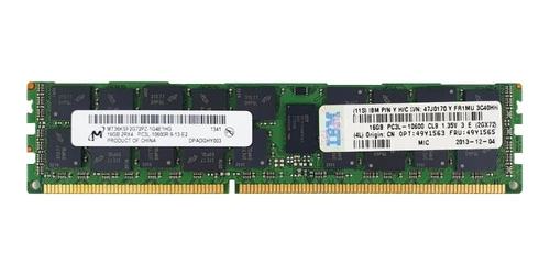 RAM-geheugen 1x 16GB Micron ECC REGISTERED DDR3 1333MHz PC3-10600 RDIMM | MT36KSF2G72PZ-1G4
