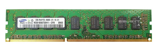 RAM-geheugen 1x 2GB Samsung ECC UNBUFFERED DDR3 2Rx8 1066MHz PC3-8500 UDIMM | M391B5673EH1-CF8