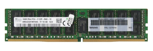 RAM-geheugen 1x 16GB Hynix ECC REGISTERED DDR4 2133MHz PC4-17000 RDIMM | HMA42GR7MFR4N-TF