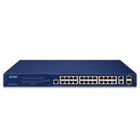 Schakelaar Planet FGSW-2624HPS 24x 100Mb 2x RJ-45/SFP 240 W PoE+