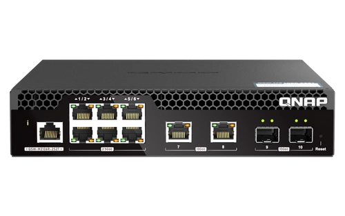 Schakelaar QNAP QSW-M2106R-2S2T 6x 2.5Gb | 2x 10Gb 2x SFP+