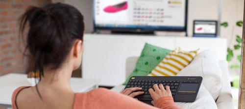 Draadloze toetsenbord Logitech K400 Plus Tv QWERTZ